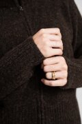 TARZAN Coni dark brown melange Strickcardigan