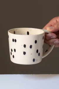 ATELIER AGAVE Black Dots Tee Tasse