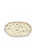 ATELIER AGAVE Black Dots Ovaler Teller
