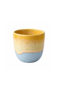 ATELIER AGAVE Gelb Hellblau Cappuccino Tasse