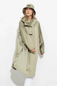 VIVI MARI Solid pale olive raincoat