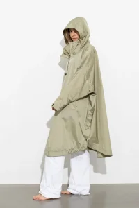 VIVI MARI Solid pale olive raincoat