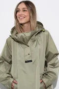 VIVI MARI Solid pale olive raincoat